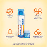 Pellets fondants sans eau Boiron ThroatCalm On the Go, usage rapide