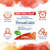Gros plan sur ThroatCalm : dissolution rapide sous la langue.