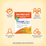 Boiron ThroatCalm: utilisation adaptée aux adultes et enfants dès 4 ans.