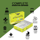 Boîte Atrantil et emballage visibles, simple à transporter.