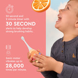 Boka brosse pour enfant mode doux et minuterie 50s/2min.