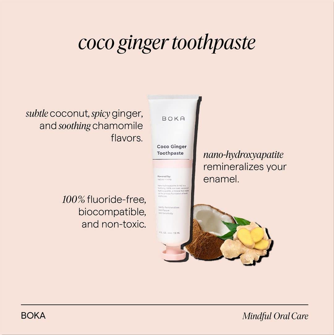 Boka dentifrice blanchiment naturel, alternative sans fluor pour sourire plus clair.