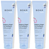Dentifrice Boka nano-hydroxyapatite bleu, tube, protège l’émail en douceur.