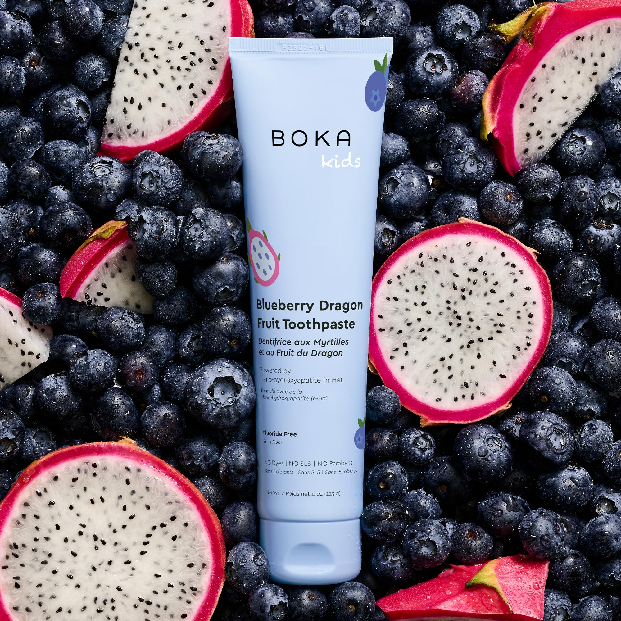 Boka dentifrice sans fluorure: usage doux pour jeunes gencives sensibles.