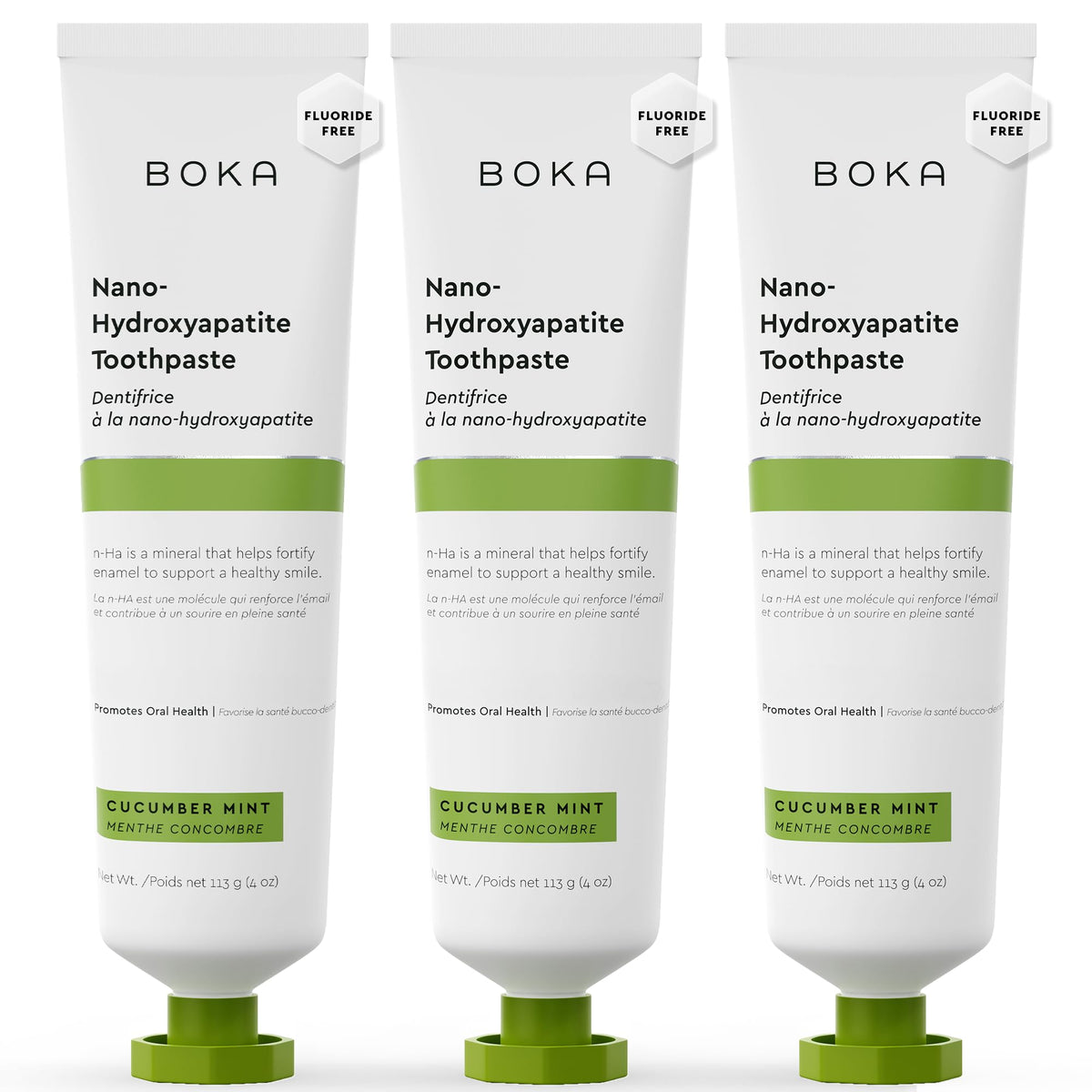Boka dentifrice nano-hydroxyapatite pour dents sensibles, application quotidienne