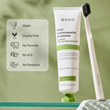 Dentifrice sans fluorure Boka au parfum concombre menthe pour toute la famille