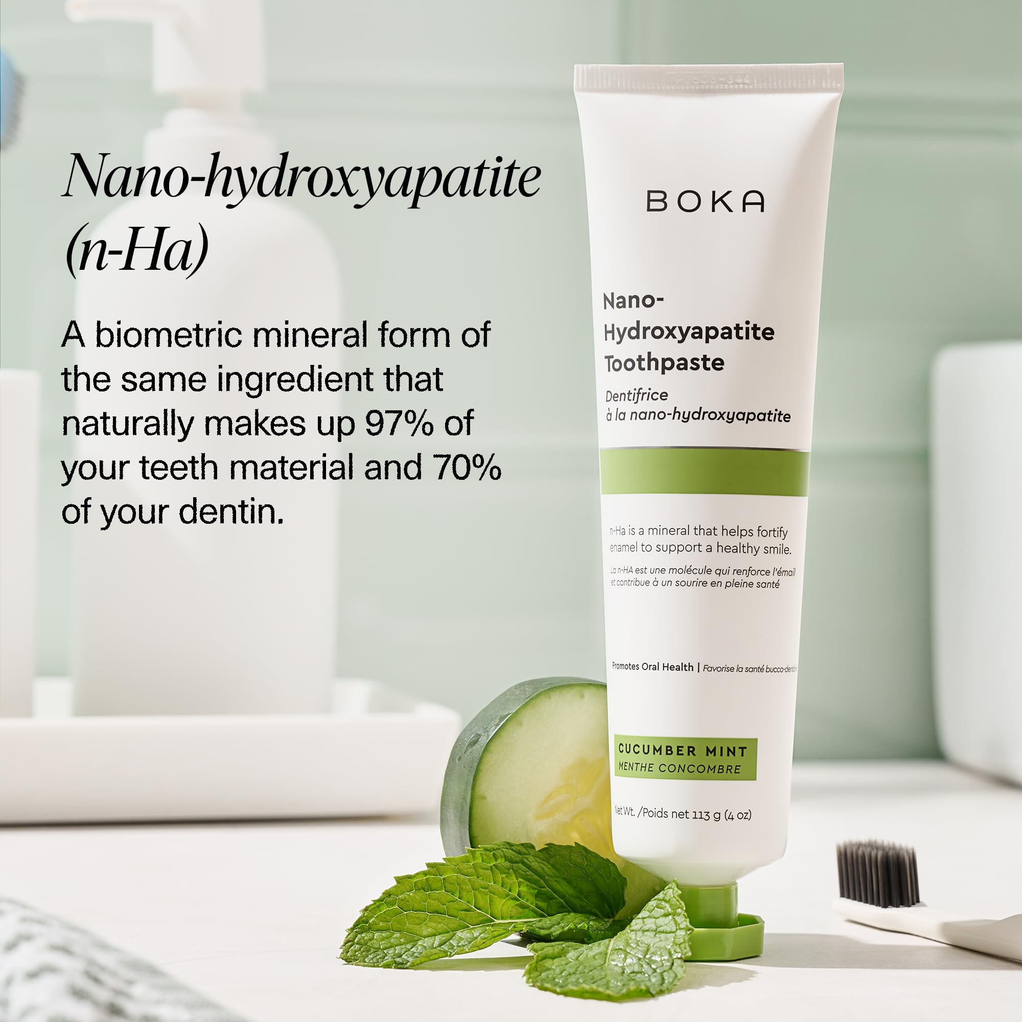 Texture crème douce de Boka pour un brossage agréable et sûr