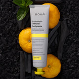 Boka sans fluor, tube visible, rafraîchissement menthe yuzu.