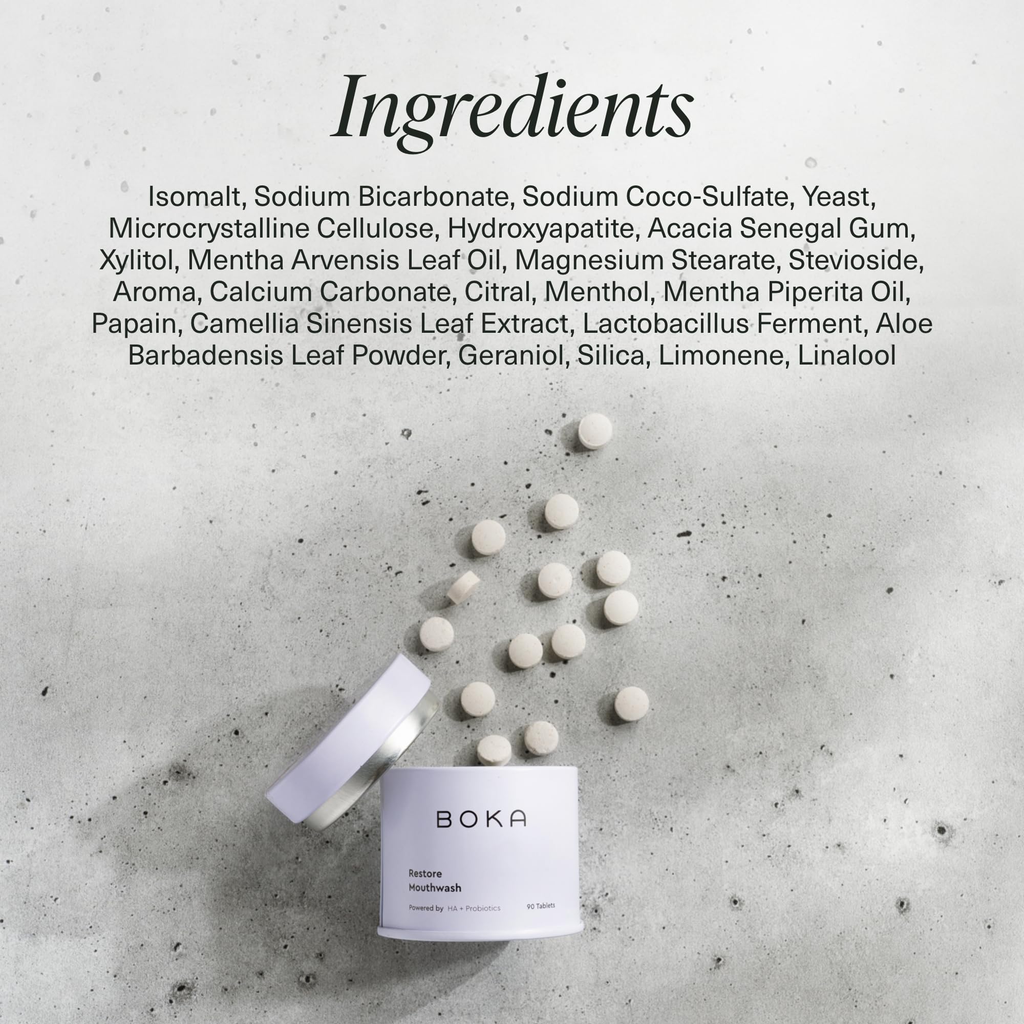Haleine fraîche durable avec les pastilles Boka menthe.