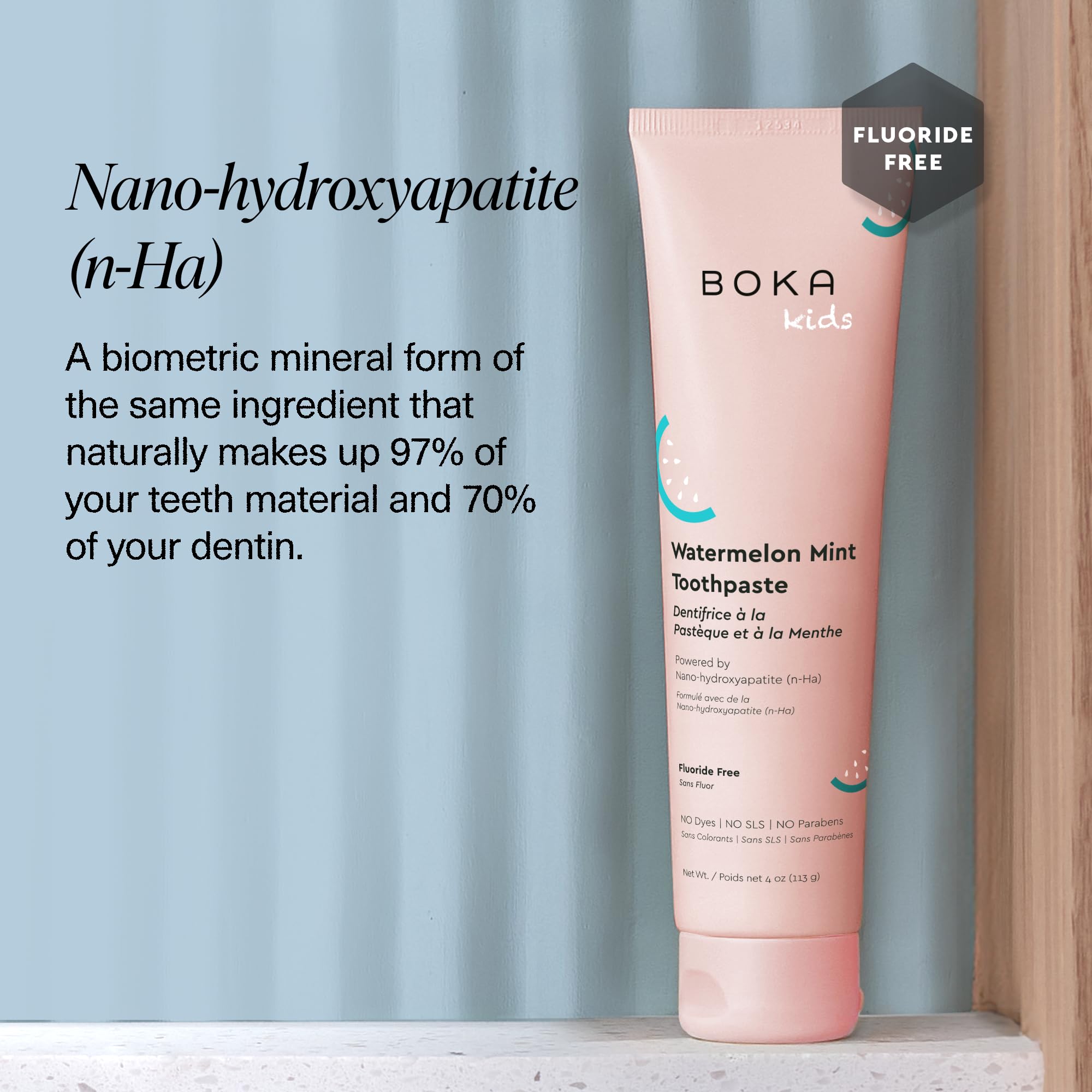 Saveur Watermelon Mint de Boka rendant le brossage plus ludique