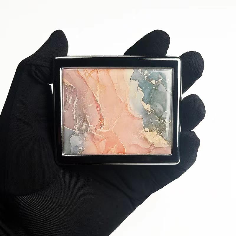 BOKAAW Marbel Stone miroir dans couvercle, vérifications rapides des pilules.