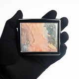 BOKAAW Marbel Stone miroir dans couvercle, vérifications rapides des pilules.