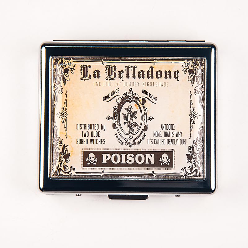Bokaaaw Vintage Poison: boîte pilules avant, rangement élégant pour vos déplacements.