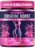Bold Buns Creatine pour femmes – flacon visible, potentiel soutien musculaire après l'entraînement