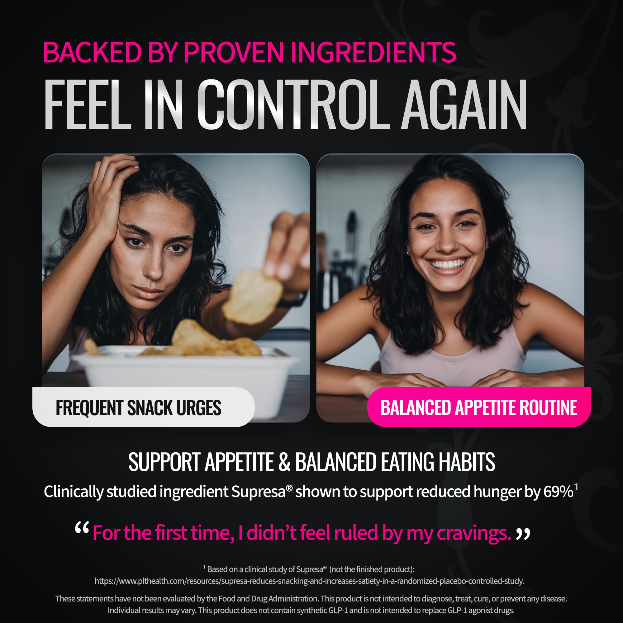 Bold Buns GLP Trigger – étiquette Supresa – soutien potentiel des habitudes alimentaires.