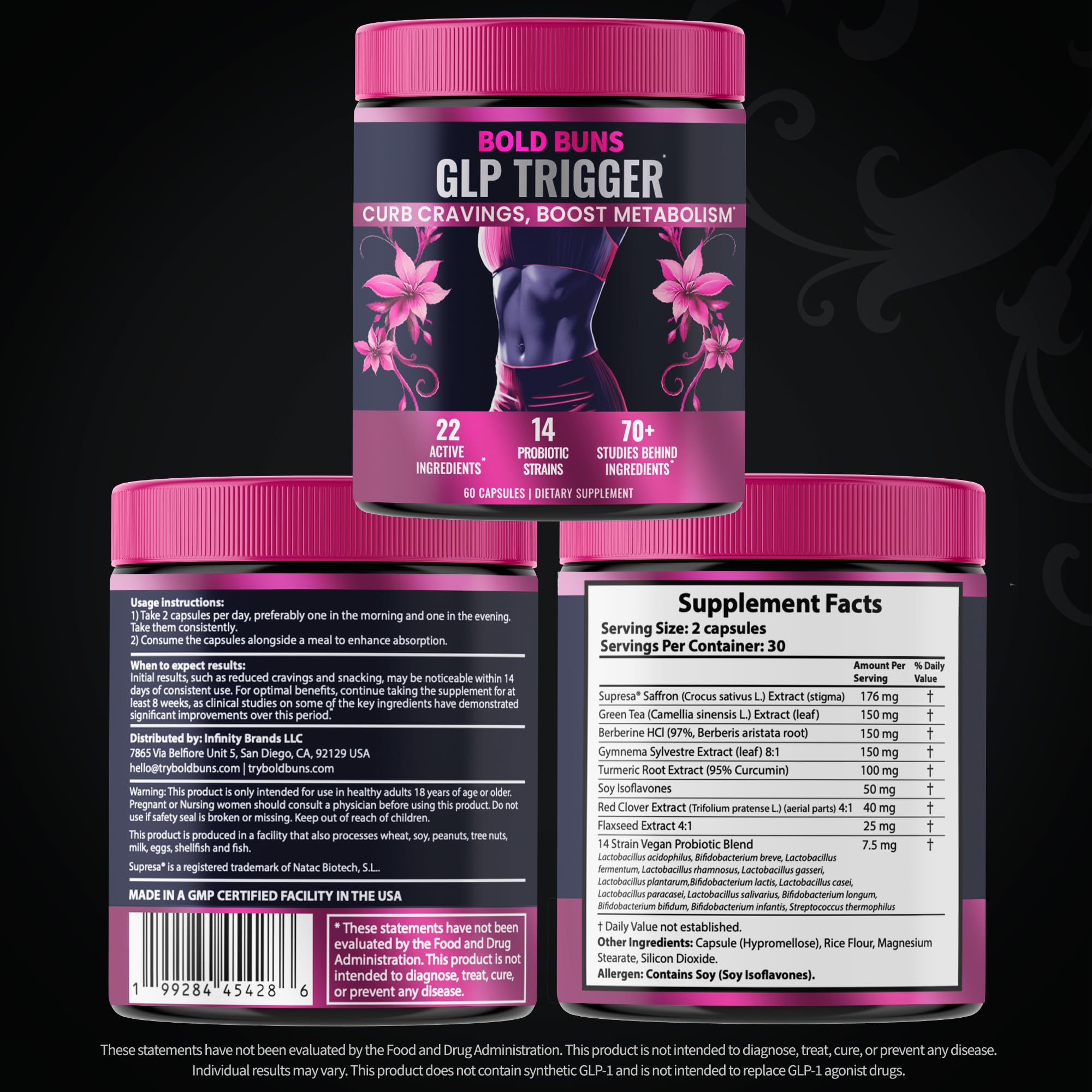 Bold Buns GLP Trigger – notice claire – sans hormones ni stimulants.