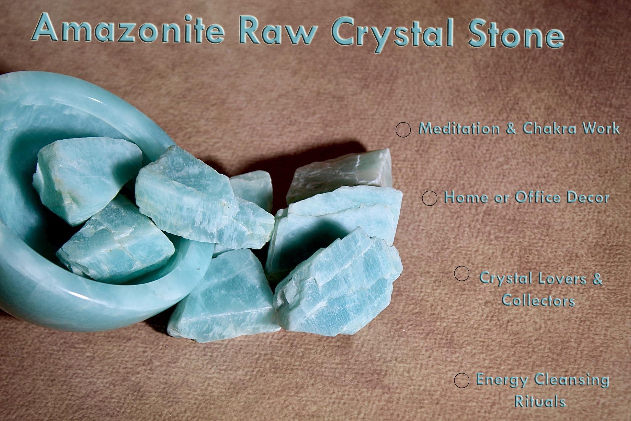 Amazonite décoration domicile par BOMBAY CRYSTALS EXPORT, pièce naturelle pour espace zen