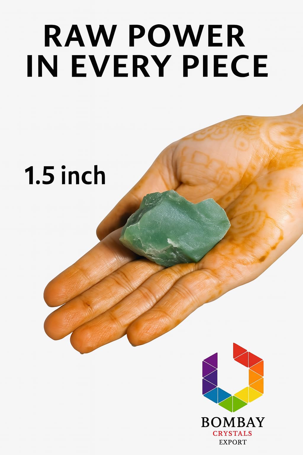 Jade vert brut BOMBAY CRYSTALS EXPORT sertissage et bijoux