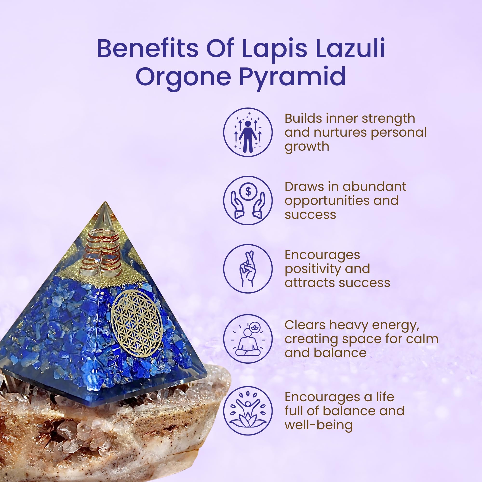 Orgone Pyramide Bombay Crystals Export, protection des ondes électromagnétiques