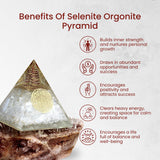 Pyramide orgonite sélénite Bombay Crystals Export déco spirituelle cadeau