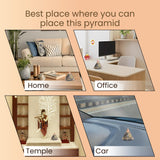 Pyramide orgonite Bombay Crystals Export, Fleur de Vie, charme décoratif qui inspire.