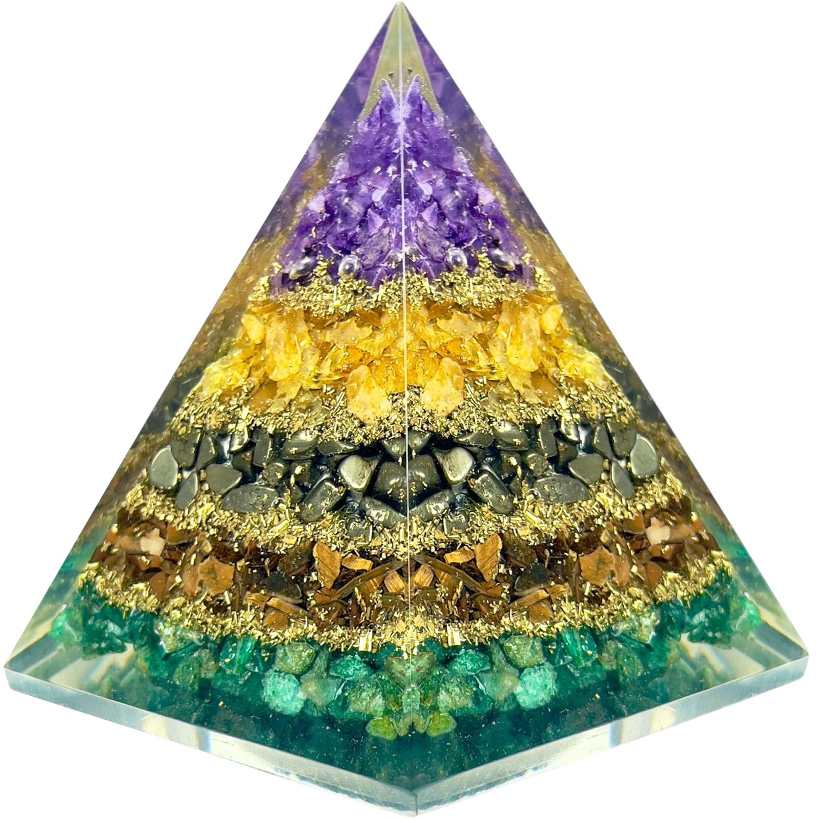 Pyramide Bombay Crystals Export avec Améthyste: calme et clarté pour méditation
