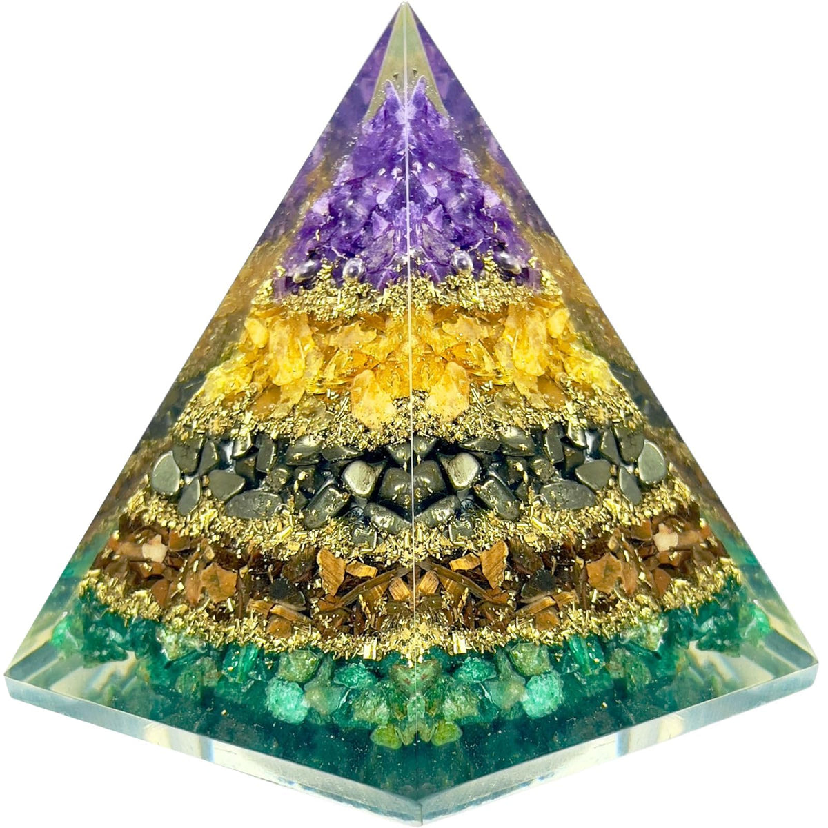 Pyramide Bombay Crystals Export avec Améthyste: calme et clarté pour méditation