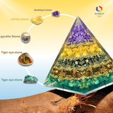 Pyramide Bombay Crystals Export avec Citrine: énergie et réussite financière