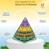 Pyramide Bombay Crystals Export avec Pyrite: protection et flux d'argent