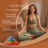 Pyramide orgonite utilisée pour méditation et énergie positive