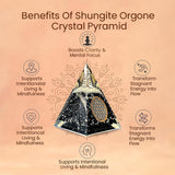 Pyramide orgone Bombay Crystals Export: schungite, quartz et cuivre pour ambiance terrestre.