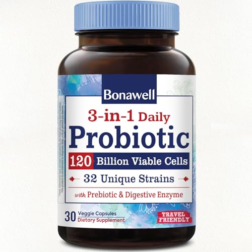 Bonawell Probiotiques sur le flacon recto — soutien digestion équilibrée au quotidien.