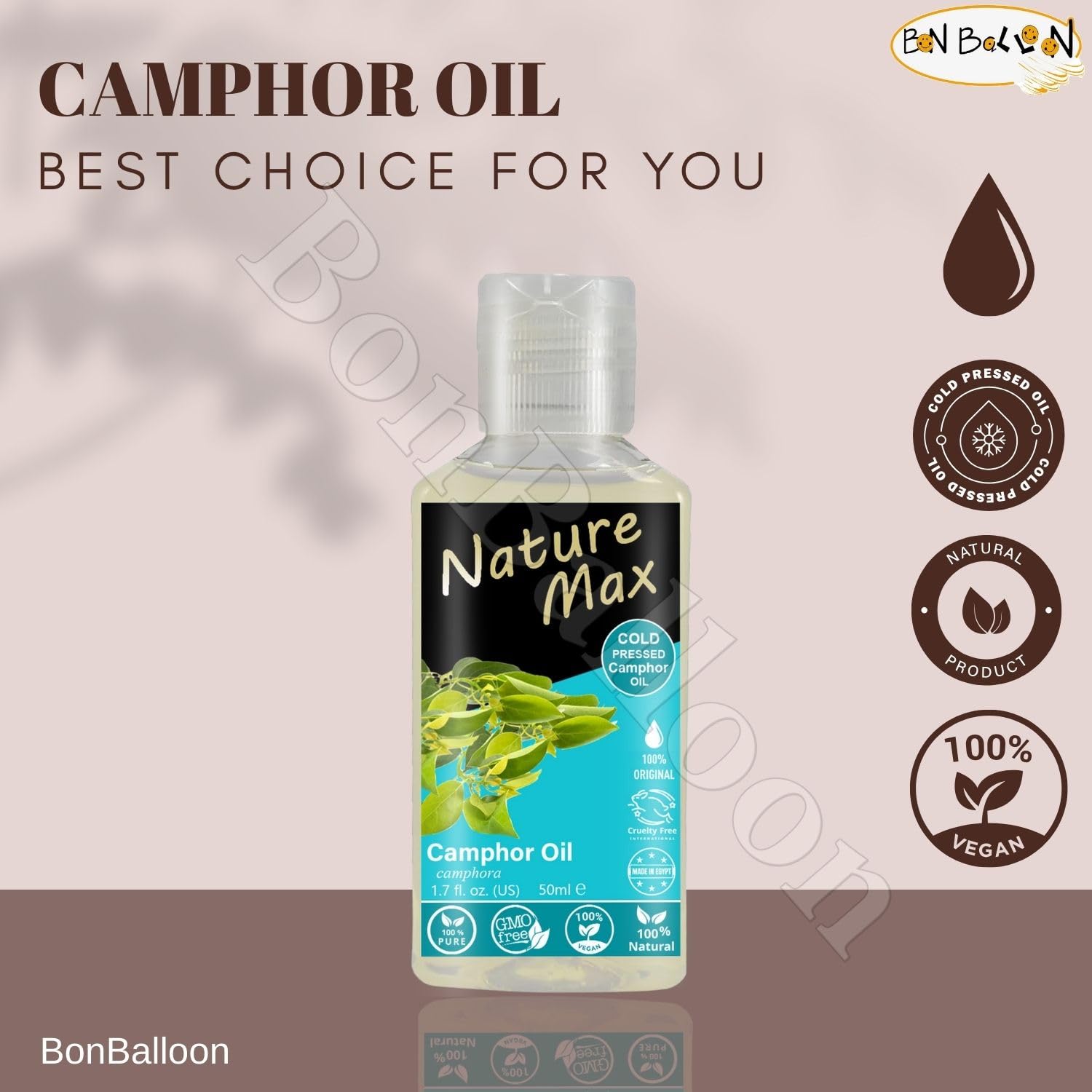 Bonballoon flacon camphre 50 ml – format pratique en déplacement