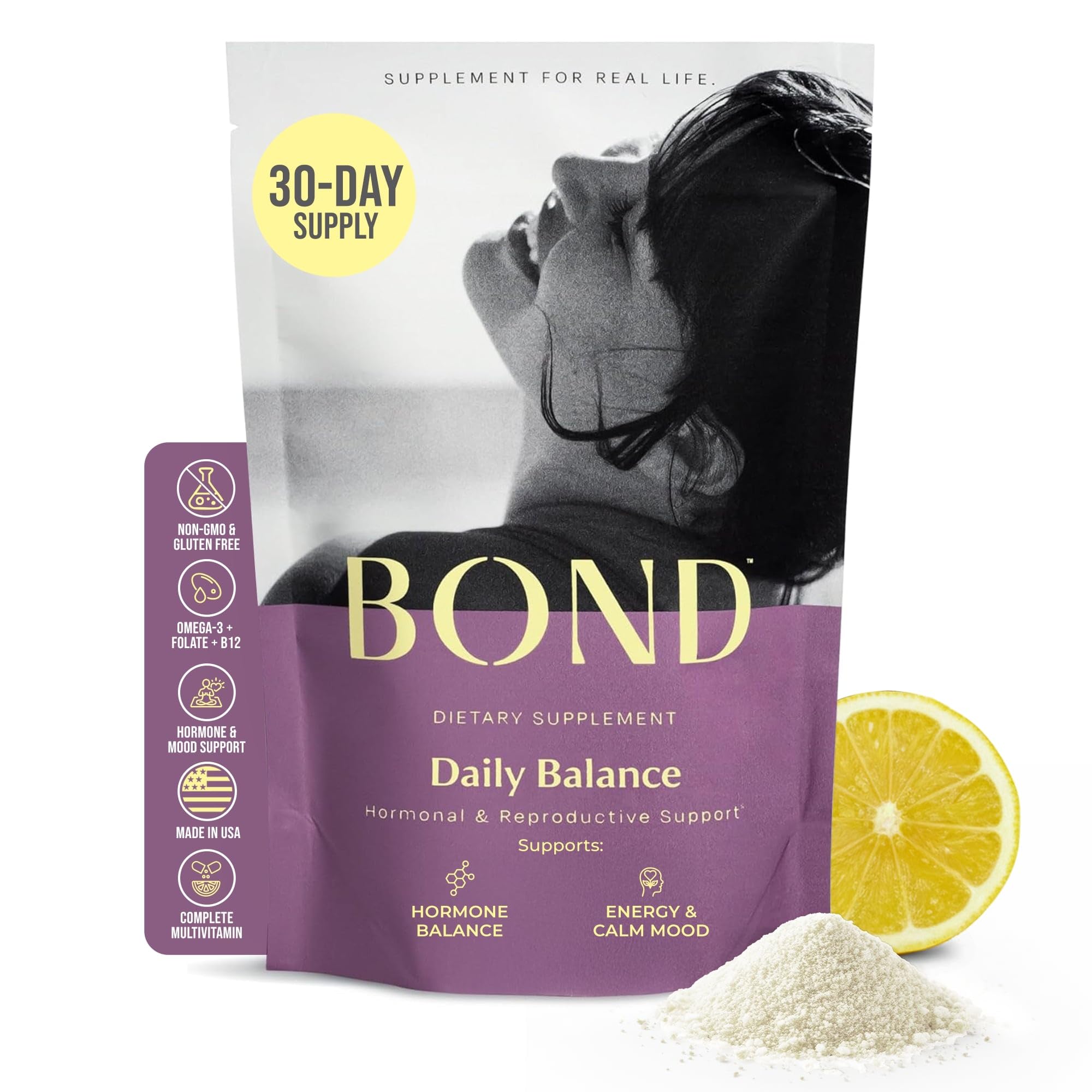 BOND Prenatal – boisson équilibre quotidien dans une bouteille pratique.