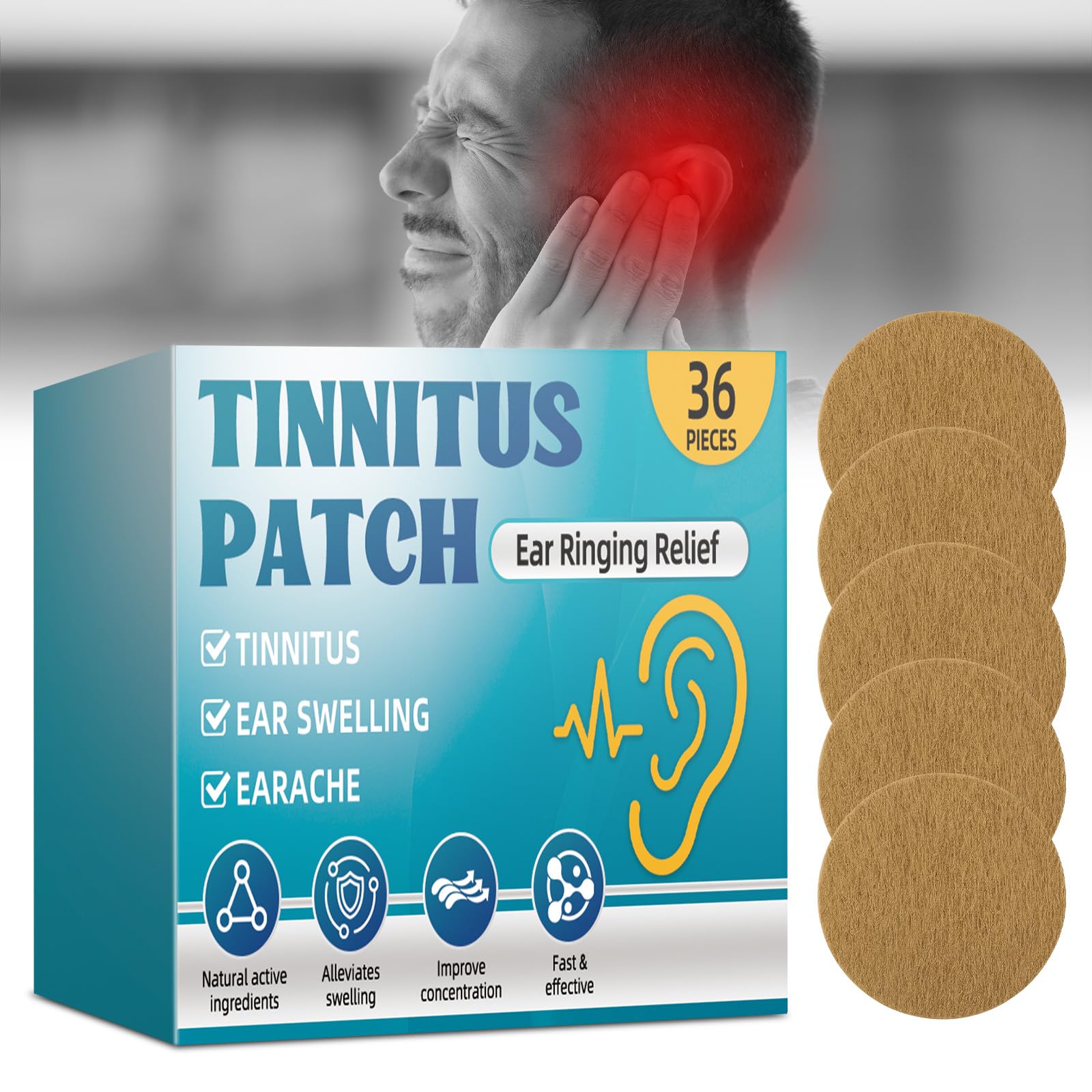 Bondtech pansement oreille derriere discret: soulagement potentiel des acouphènes.