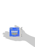 Bonine, emballage des tablettes framboise prêt pour le voyage.