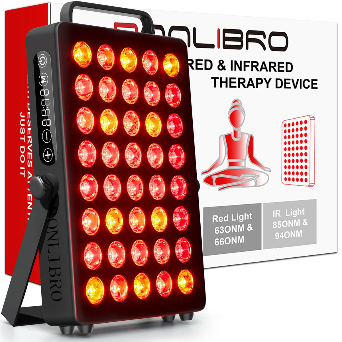 Panneau BONLIBRO BN-40 visage et corps, lumière rouge apaisante pour détente
