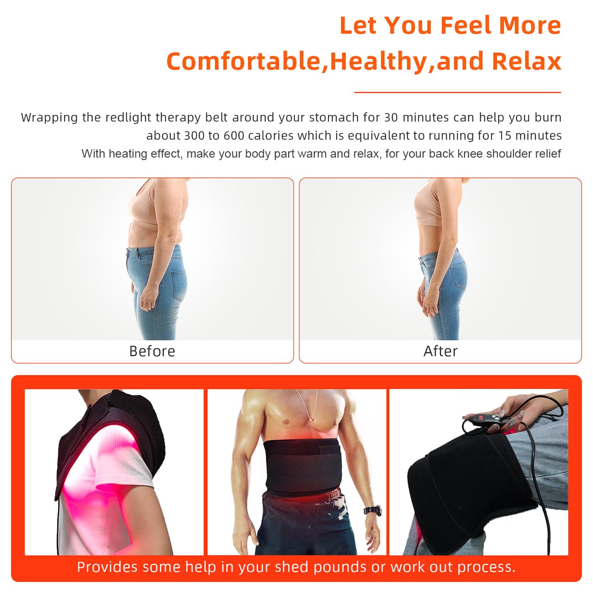 Le bonodave ceinture thérapie genou assure chaleur ciblée pour confort.