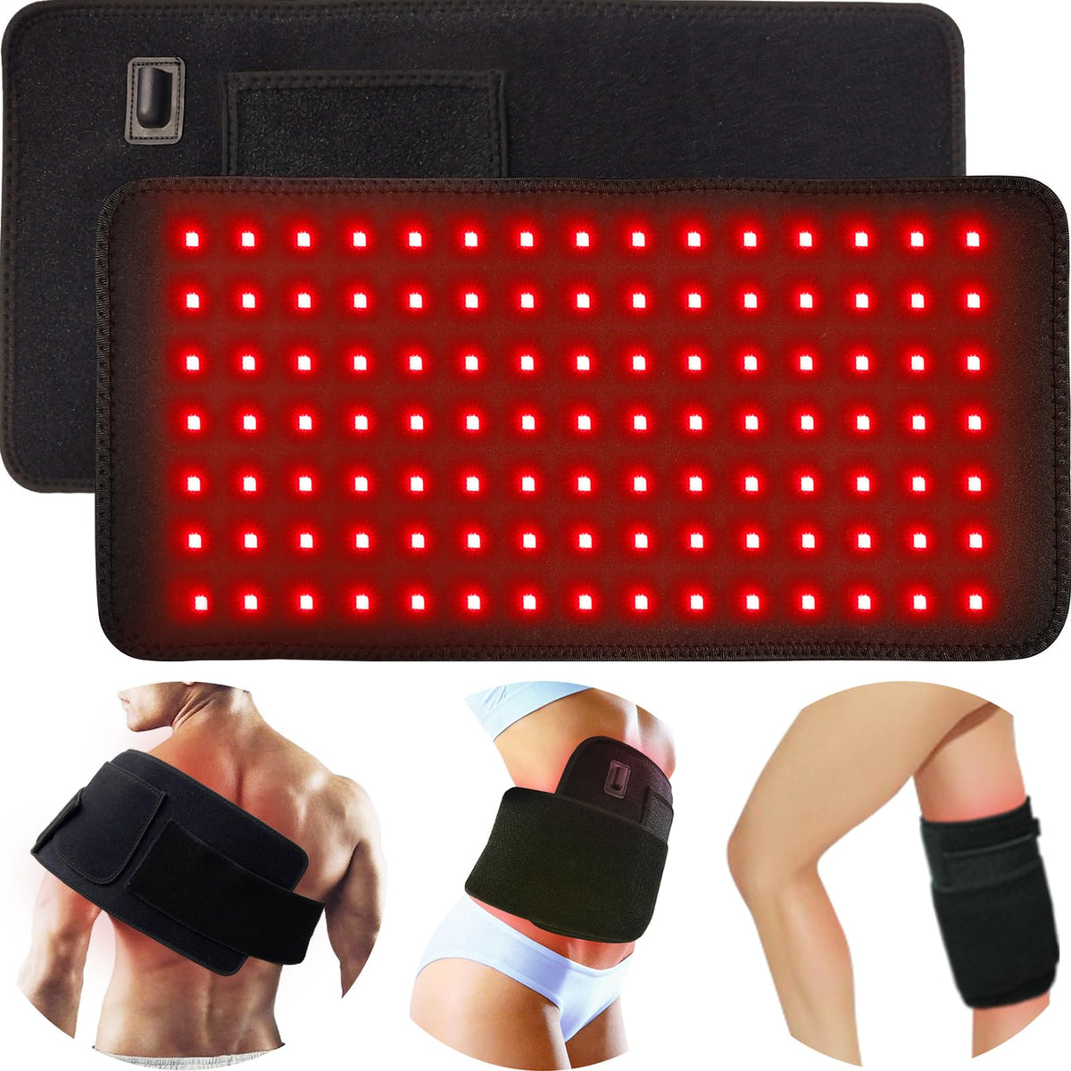 Le bonodave pad rouge infrarouge pour le dos offre chaleur et détente.