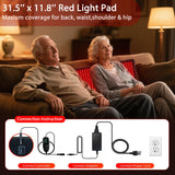 Bonodave tapis 660nm et 850nm, lumière 3-en-1 favorise relaxation musculaire.