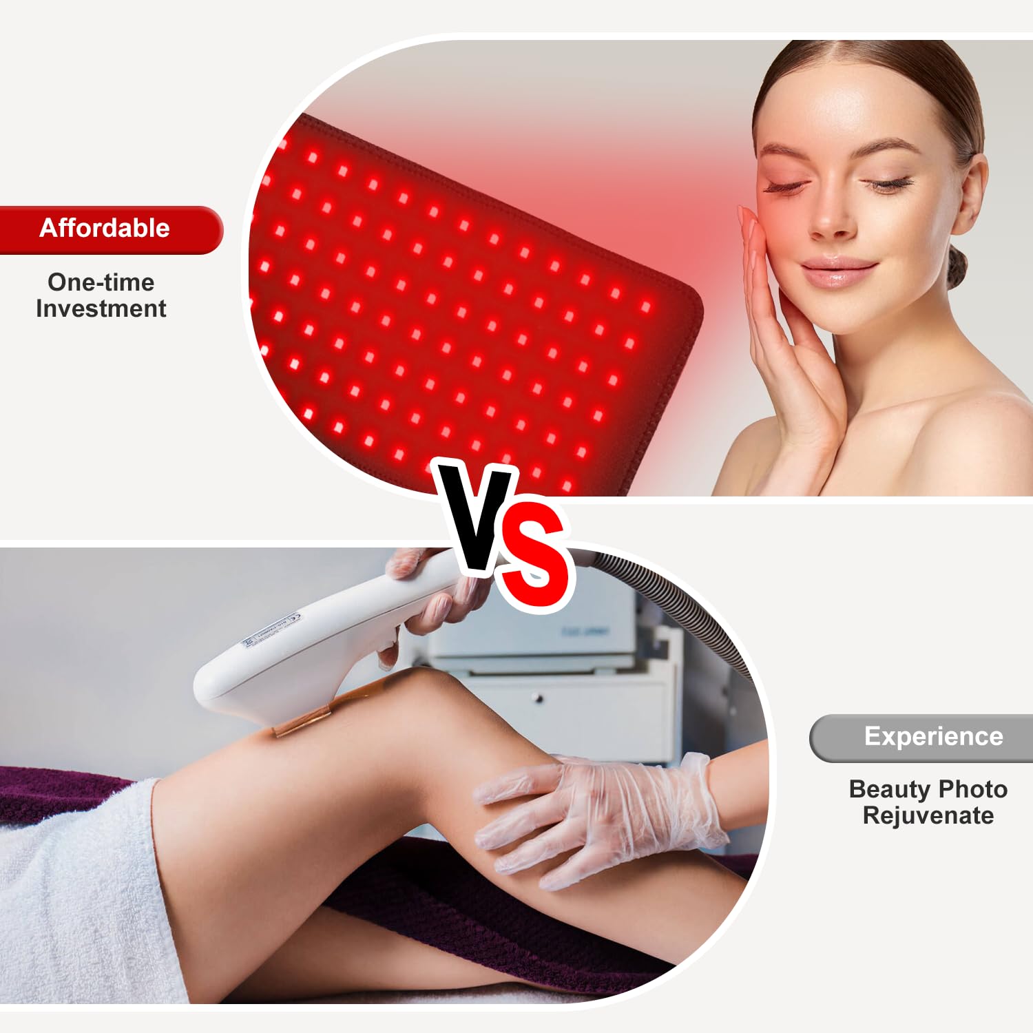 bonodave tapis xl lumière rouge, zone de traitement étendue