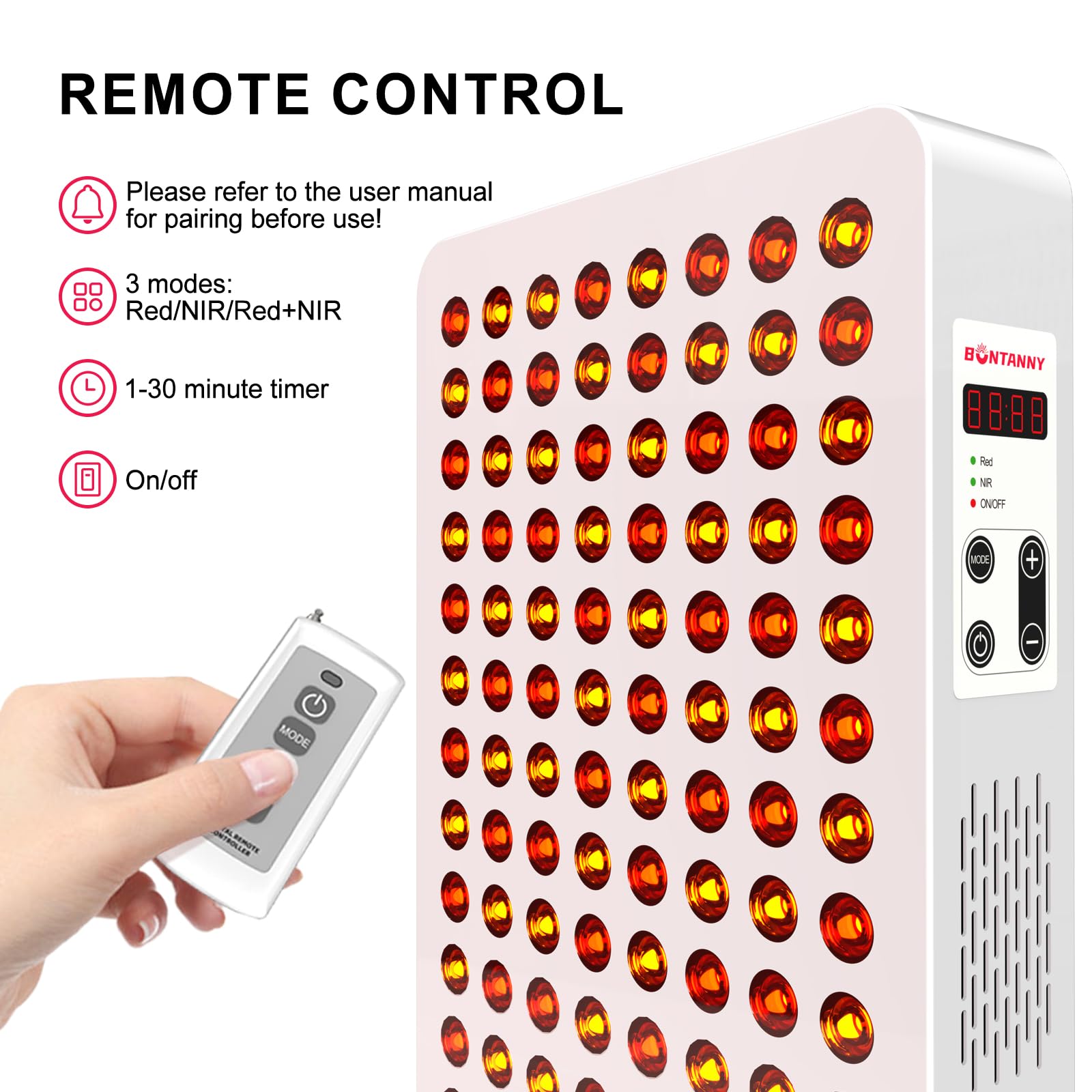 BONTANNY BO-1200 interface intuitive pour choisir le mode de thérapie