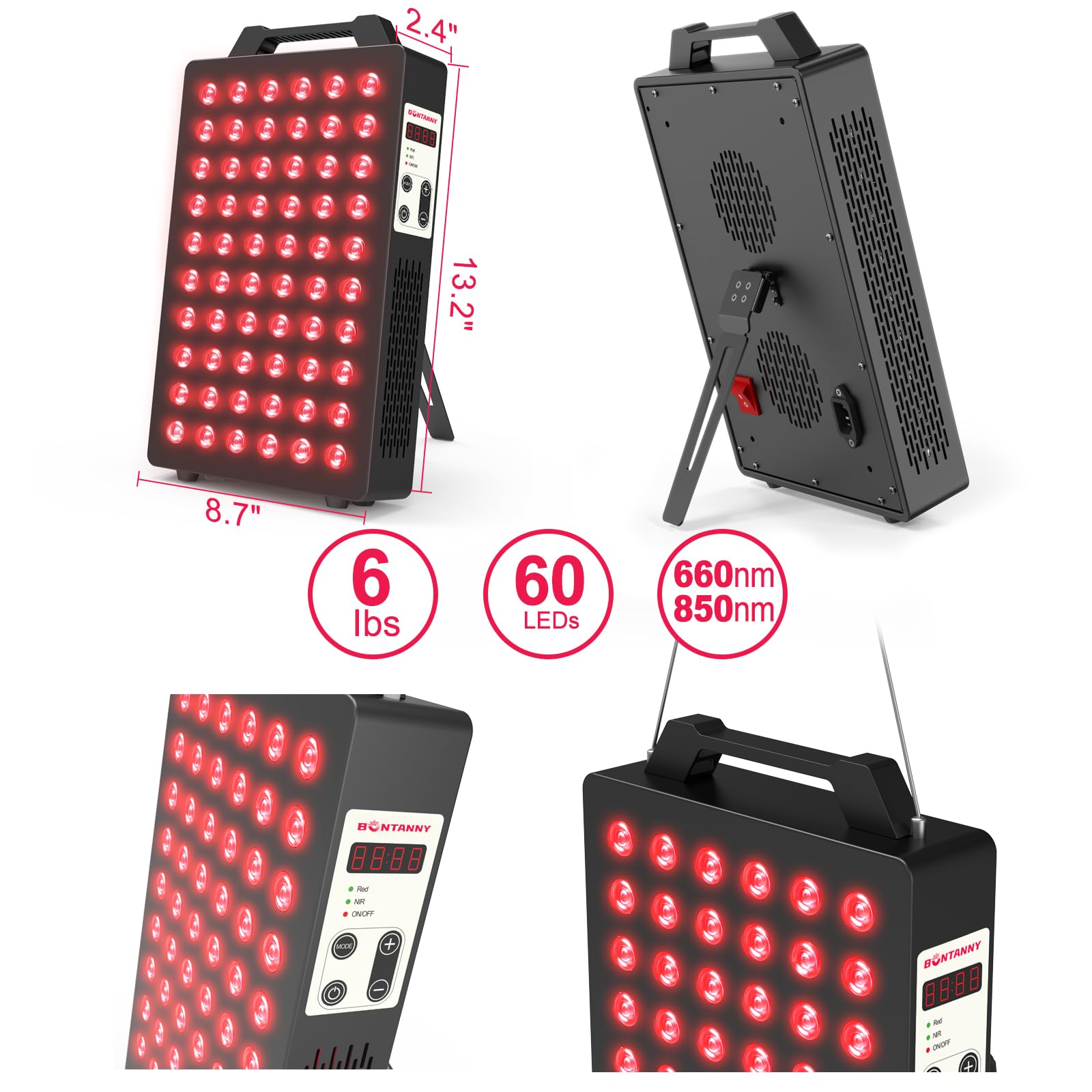 BONTANNY BO-300, lumière rouge 660-850 pour le corps et les muscles.