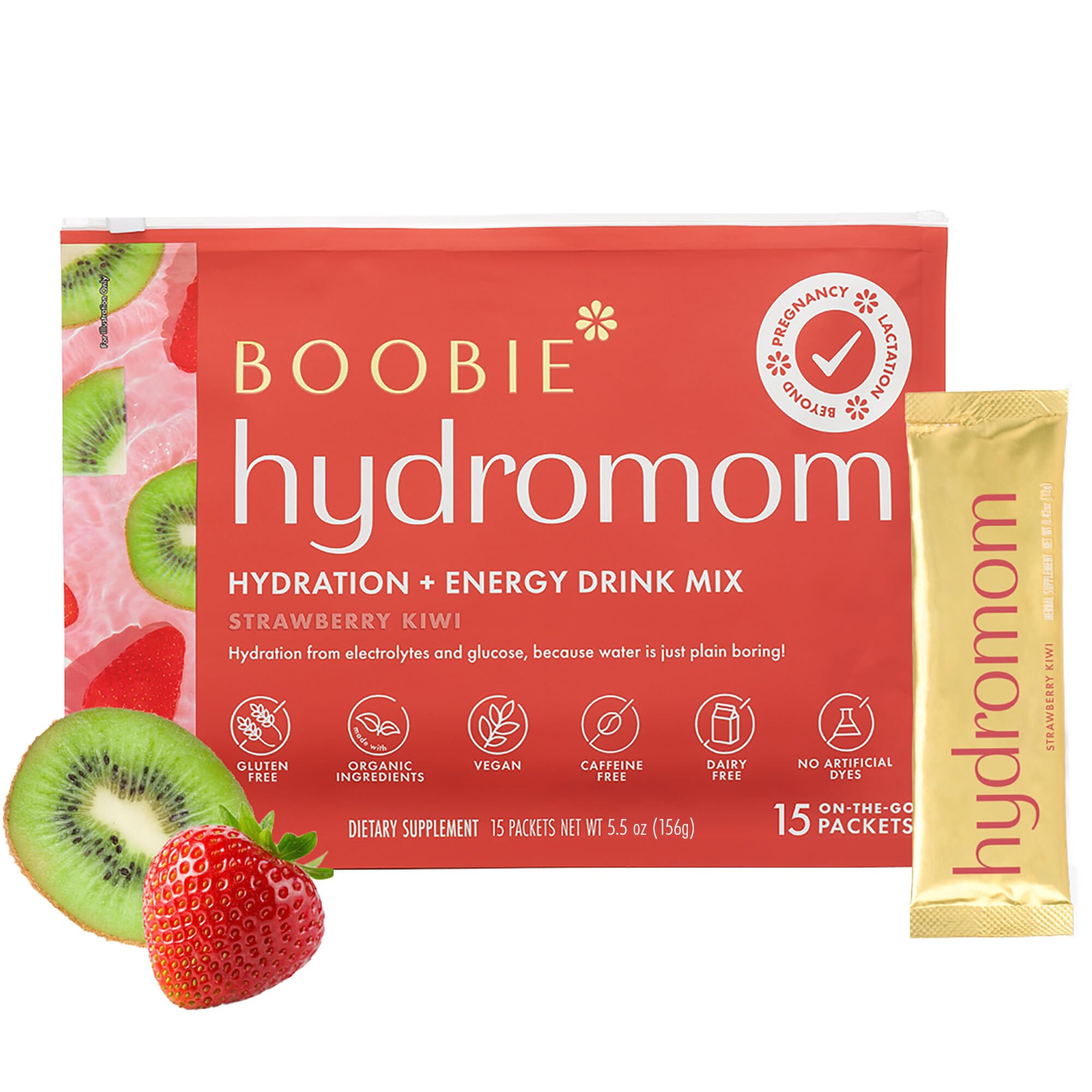 Boobie Hydromom sachet fraise kiwi pour hydratation savoureuse