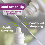 Embout double Boogie Bebe, pratique pour spray ou gouttes.