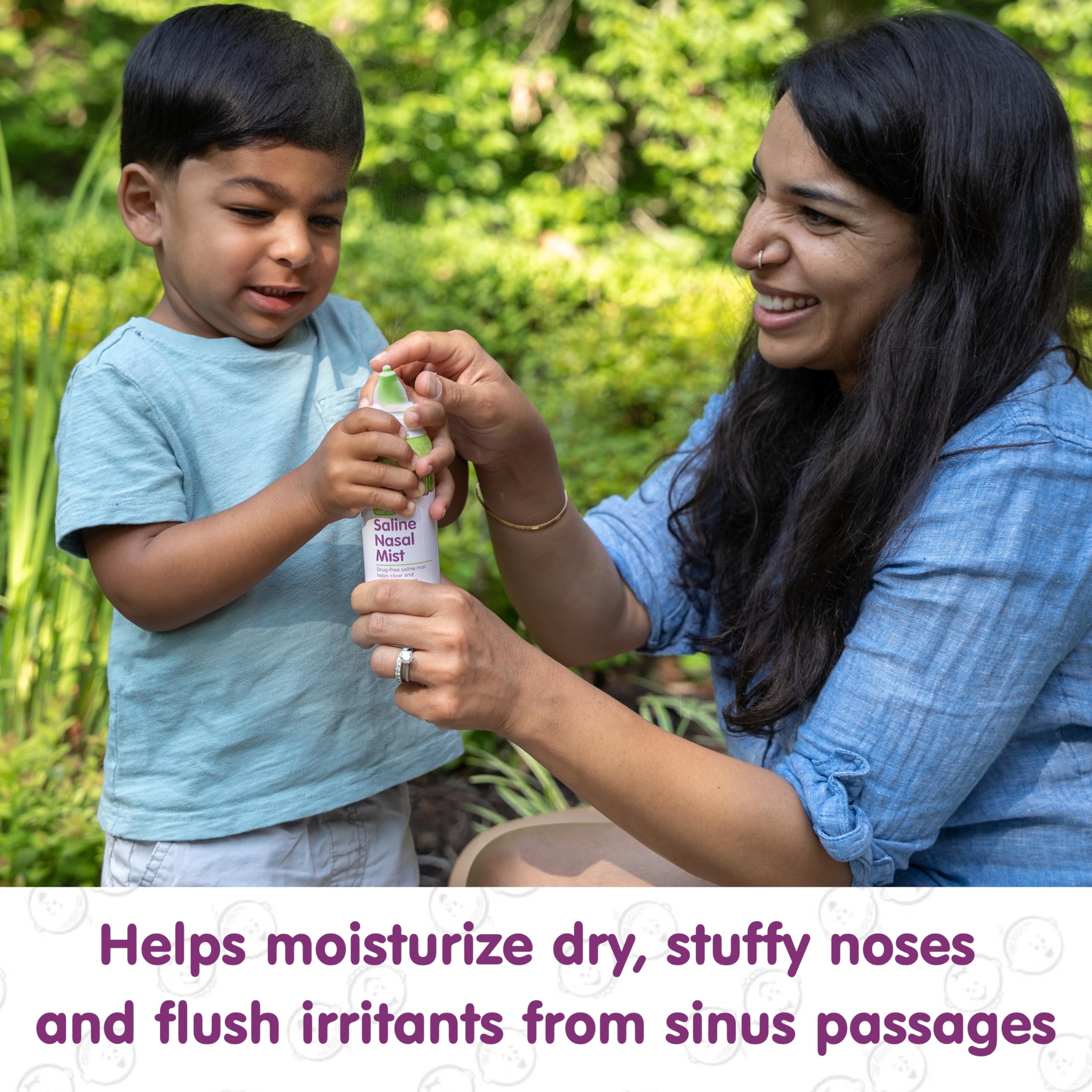 Boogie Baby flacon brume nasal saline sans parfum pour nez sensibles.