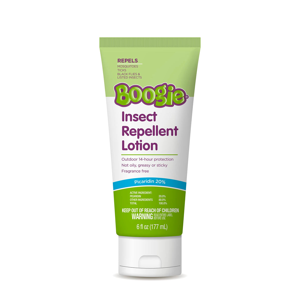 Boogie Lotion repousse les moustiques, protection longue durée.