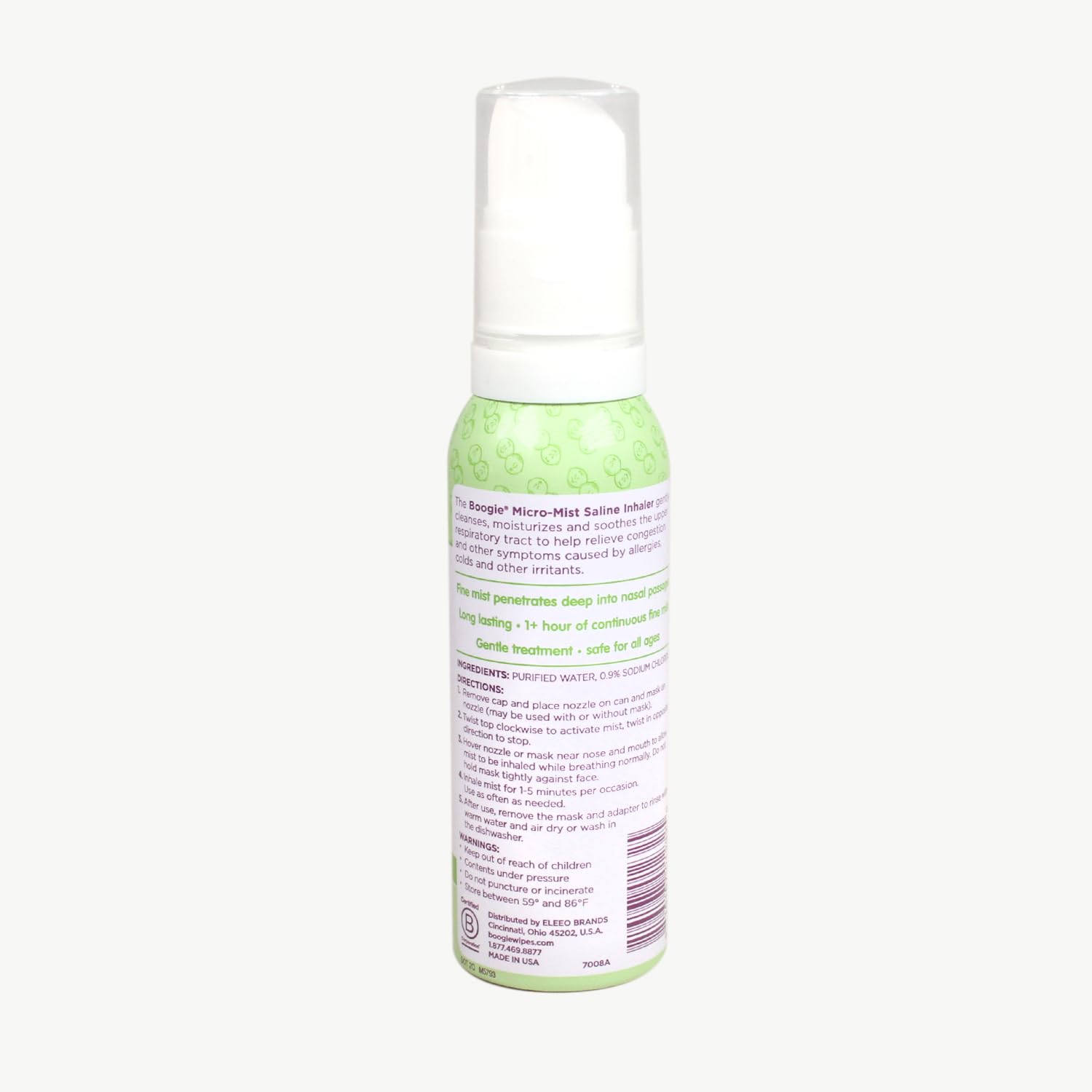 Boogie Micro-Mist : saline naturelle et stérile, sans parfum.