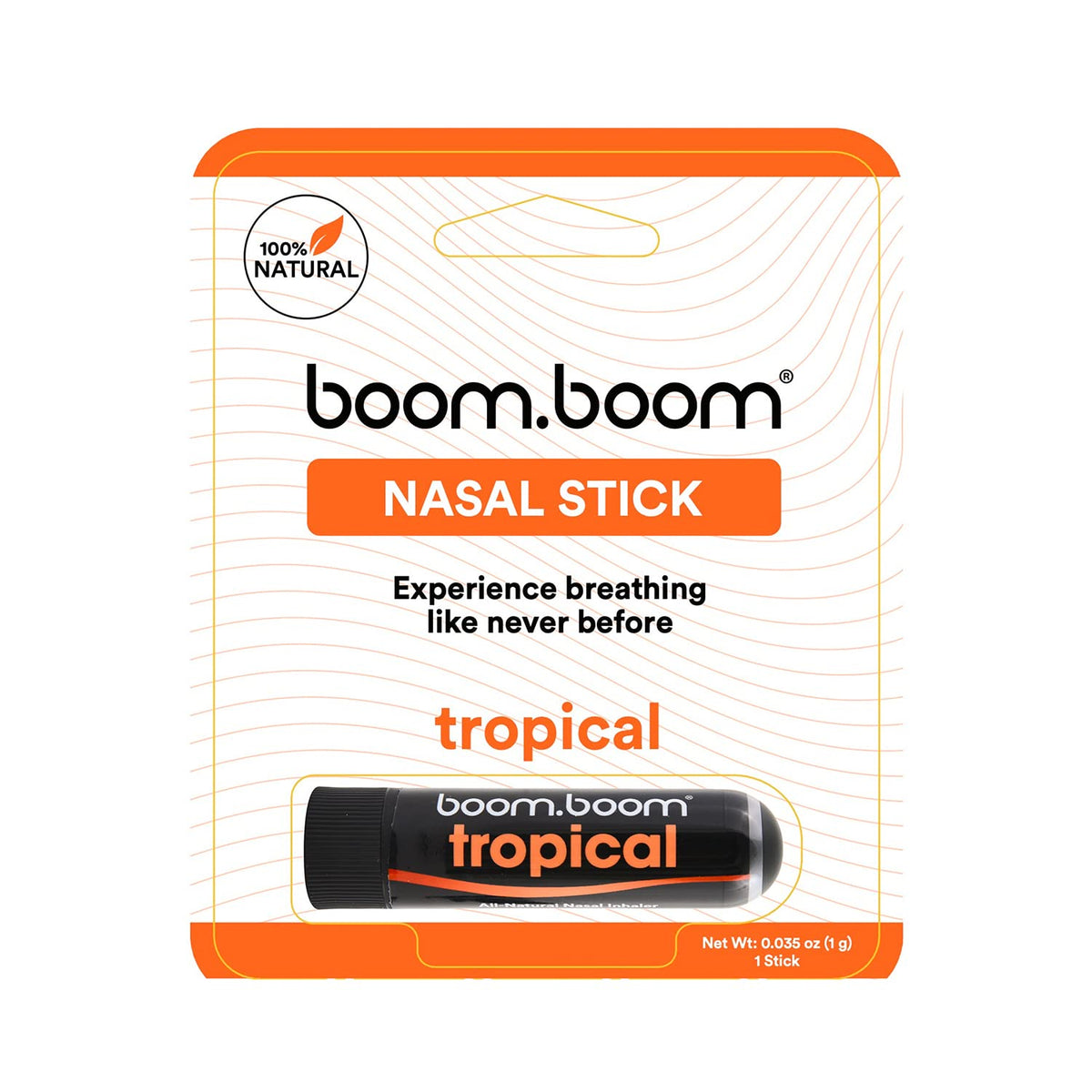 BoomBoom inhalateur tropical vu de face, offre une sensation rafraîchissante et rapide