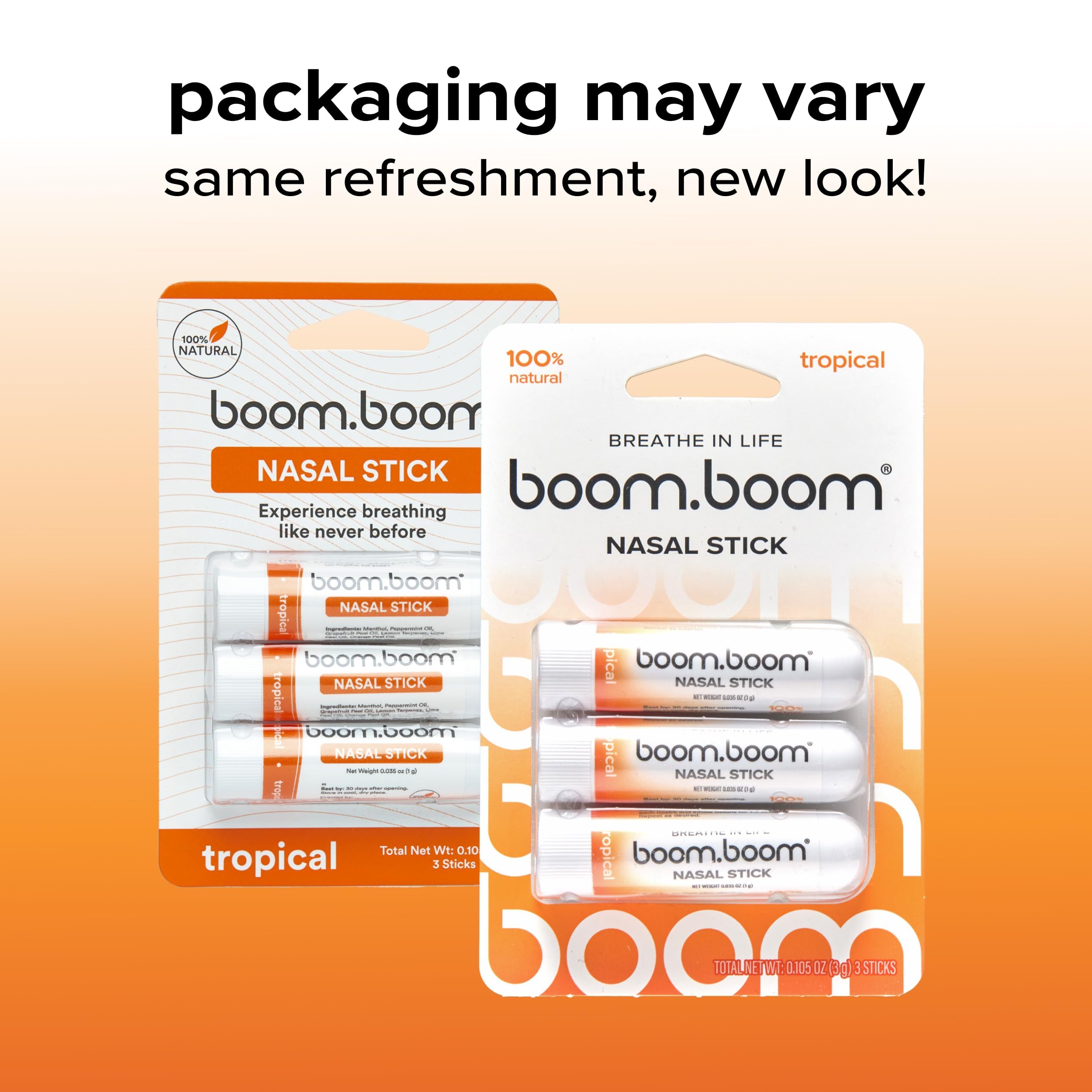 Sensation rafraîchissante et rapide lors de l'inhalation du BoomBoom Stick nasal.